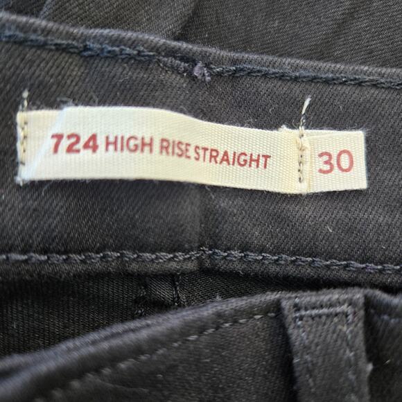 Levi's Women's Straight Leg Jeans - Midnight Black - Picture 6 of 9